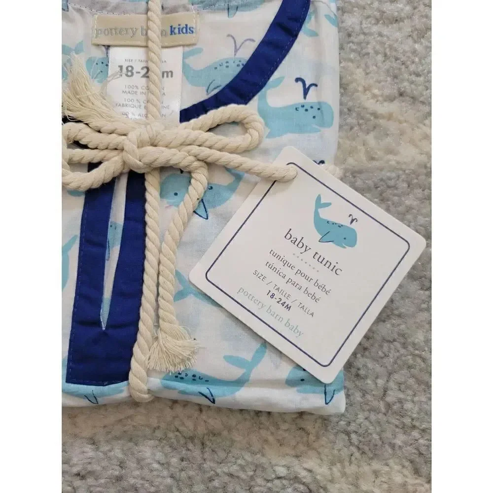 Pottery Barn Kids Whale Tunic 18~24months NWT